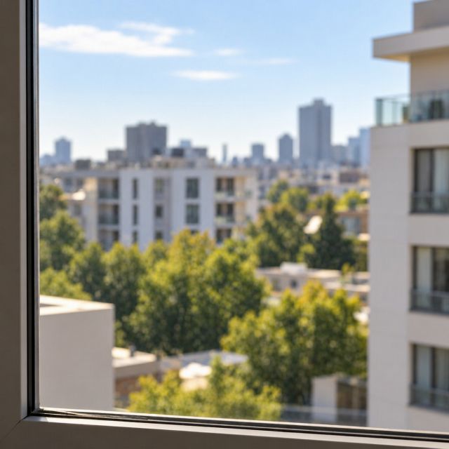 Çizgisiz temizlenmiş pencere camı